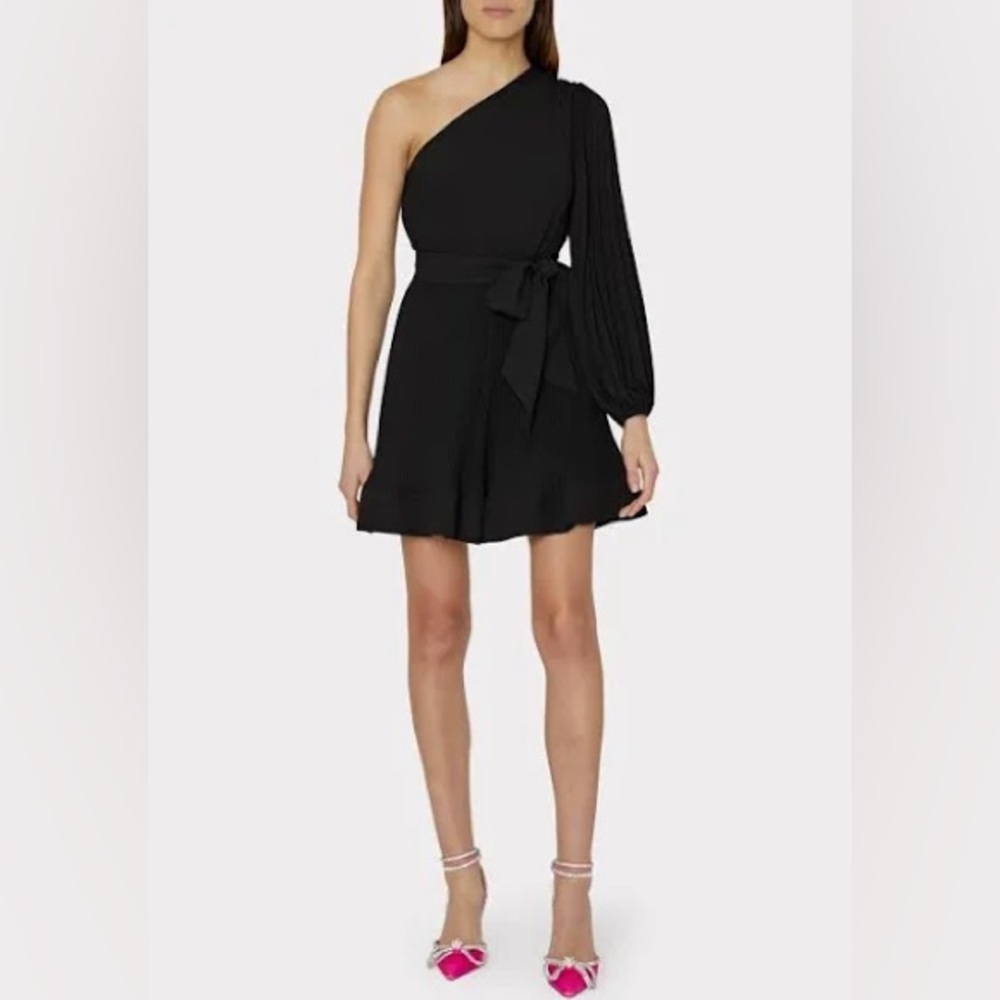 Milly Linden Pleated One Shoulder minidress (Womens)